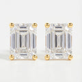 Emerald Diamond Earring Stud