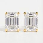 Emerald Diamond Earring Stud