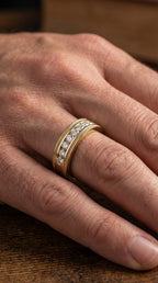 Men’s Half Eternity Handmade Diamond Band  ( 1.00-1.10 ct. )