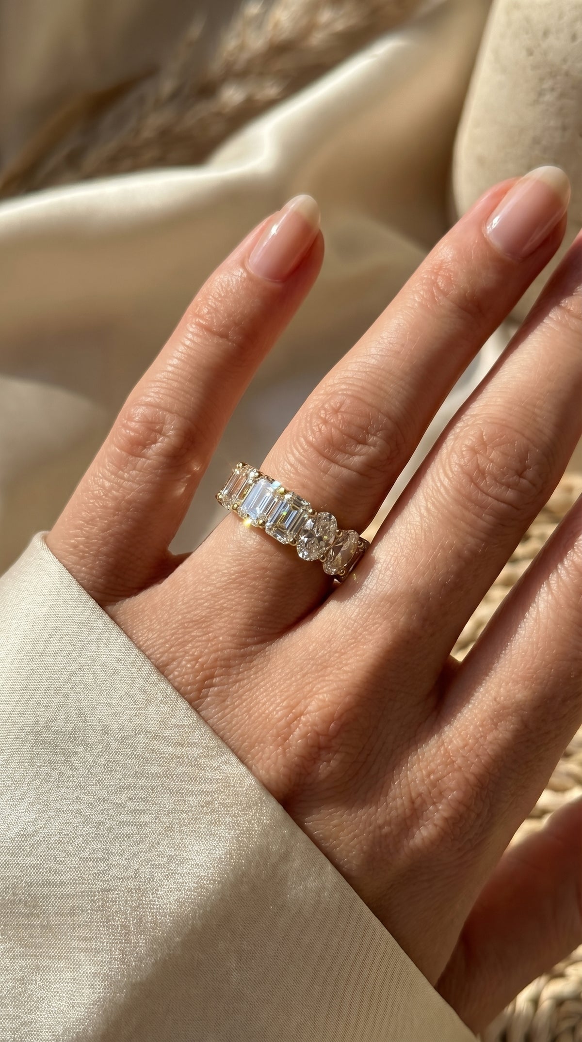 Luxury Mixed Cut Diamond Full Diamond Ring