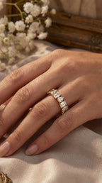 Two Shape Diamond Full Circle Ring