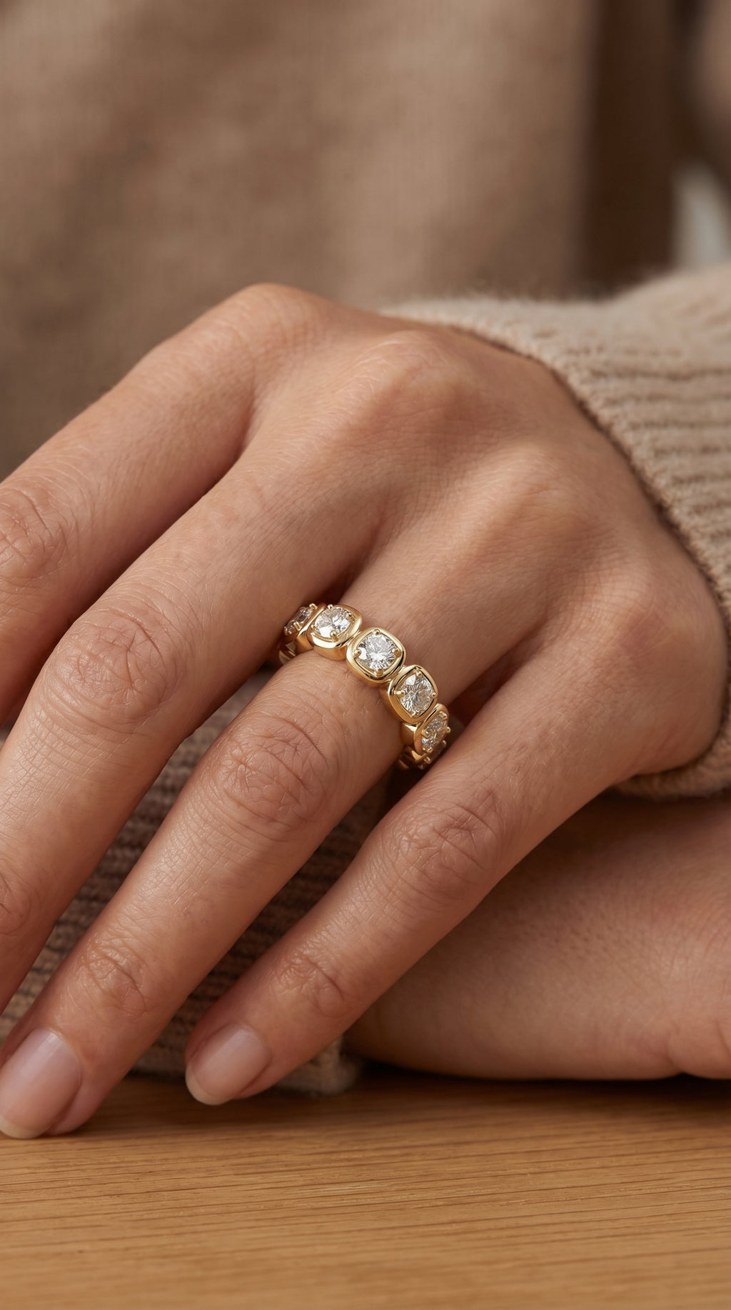 Timeless Luxury Eterna Cushion Square Diamond Ring