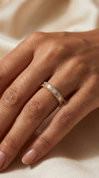 Migraine Detailing Alternating Baguette Cut Ring
