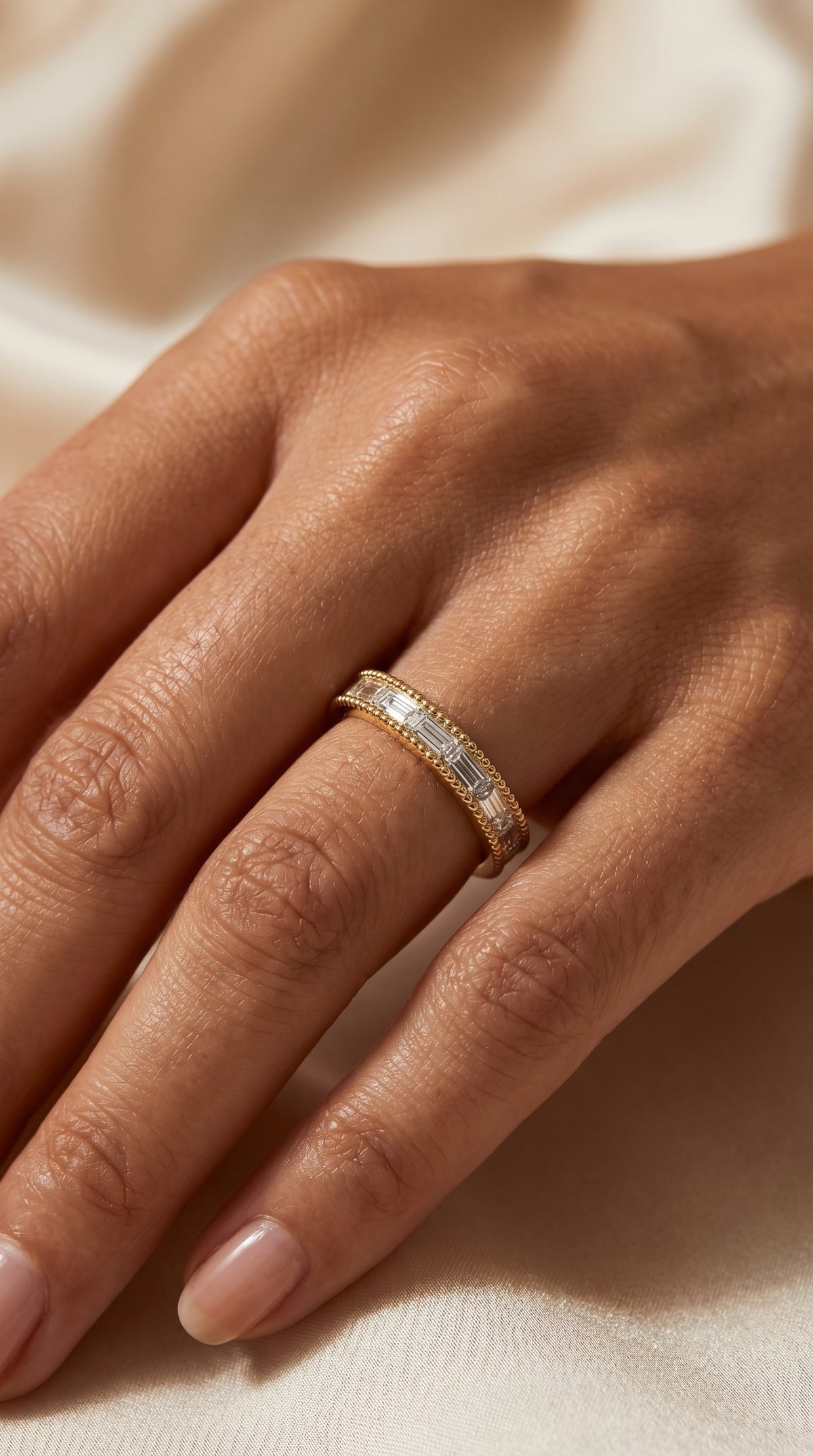 Migraine Detailing Alternating Baguette Cut Ring