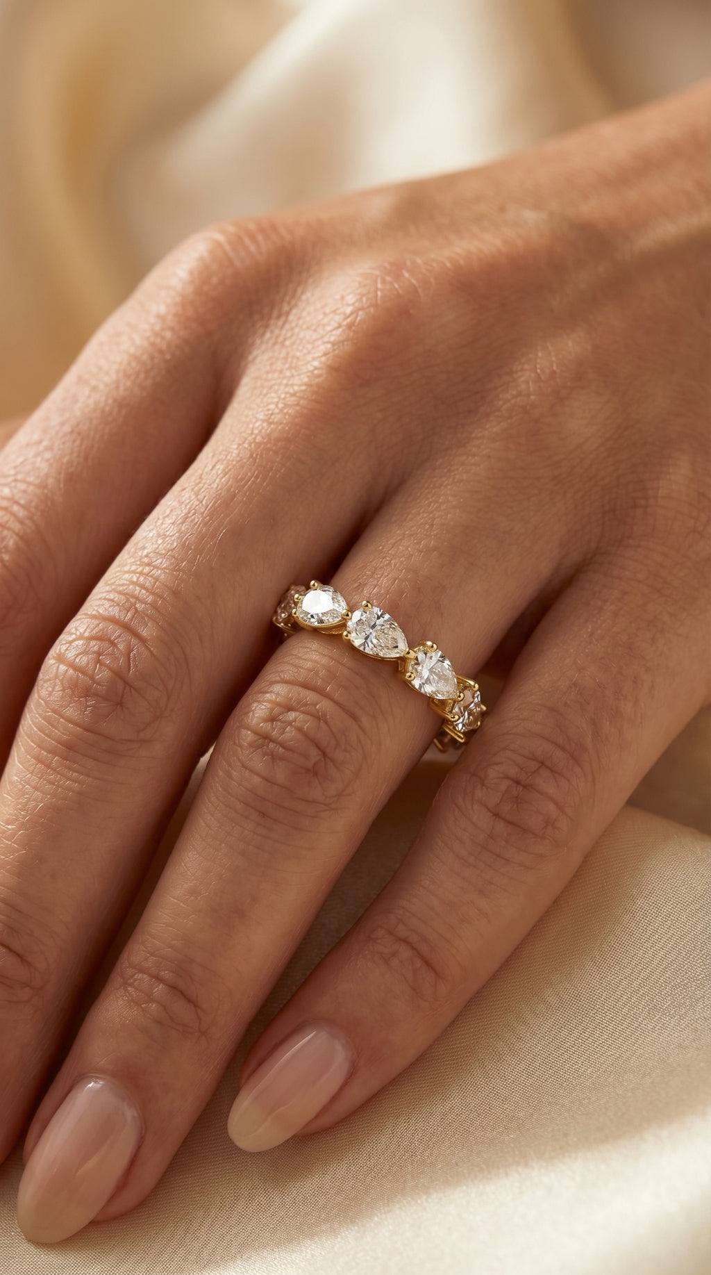 Eternal Bloom Pear Cut Diamond Ring