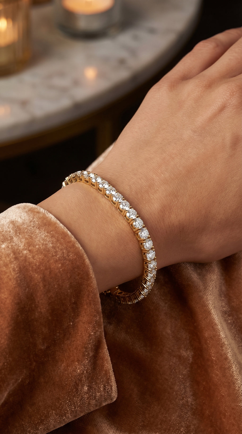 Round Diamond Tennis Bracelet