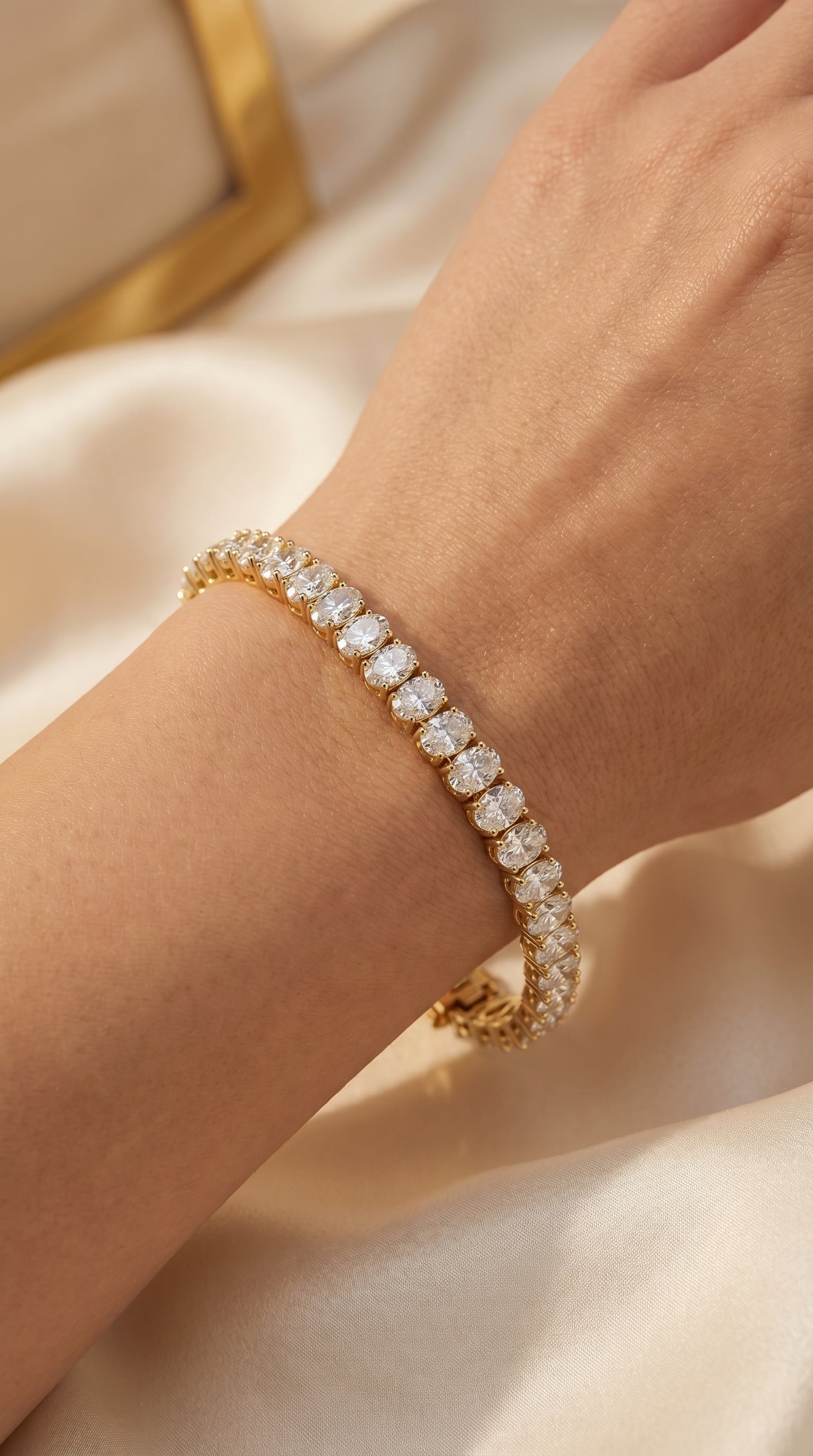 Oval Diamond Tennis Bracelet