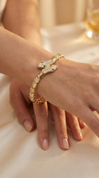Premium Snake Shape Round Diamond Fashion Bracelet