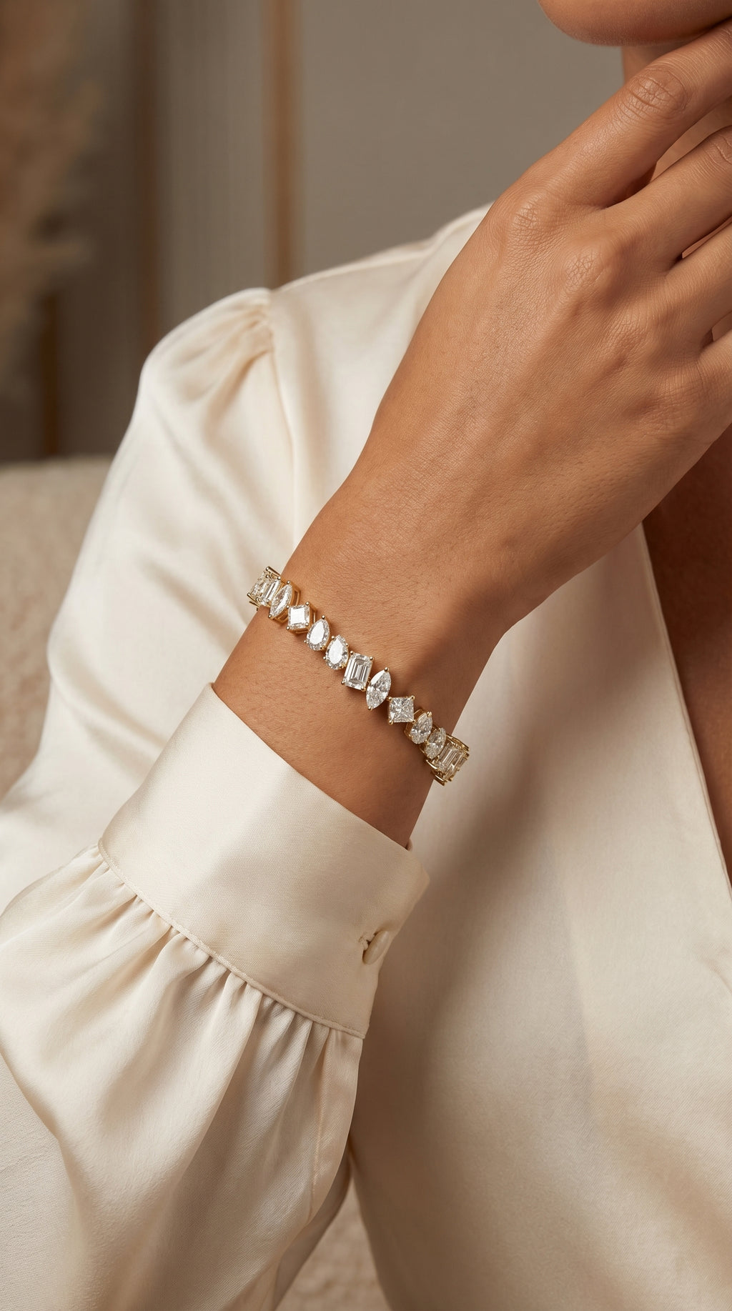Luxury Multi Shape Diamond Fashion Bracelet
