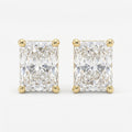 Radiant 4-Prong Lab-Grown Diamond Stud Earrings