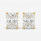 Radiant 4-Prong Lab-Grown Diamond Stud Earrings