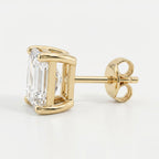 Radiant 4-Prong Lab-Grown Diamond Stud Earrings