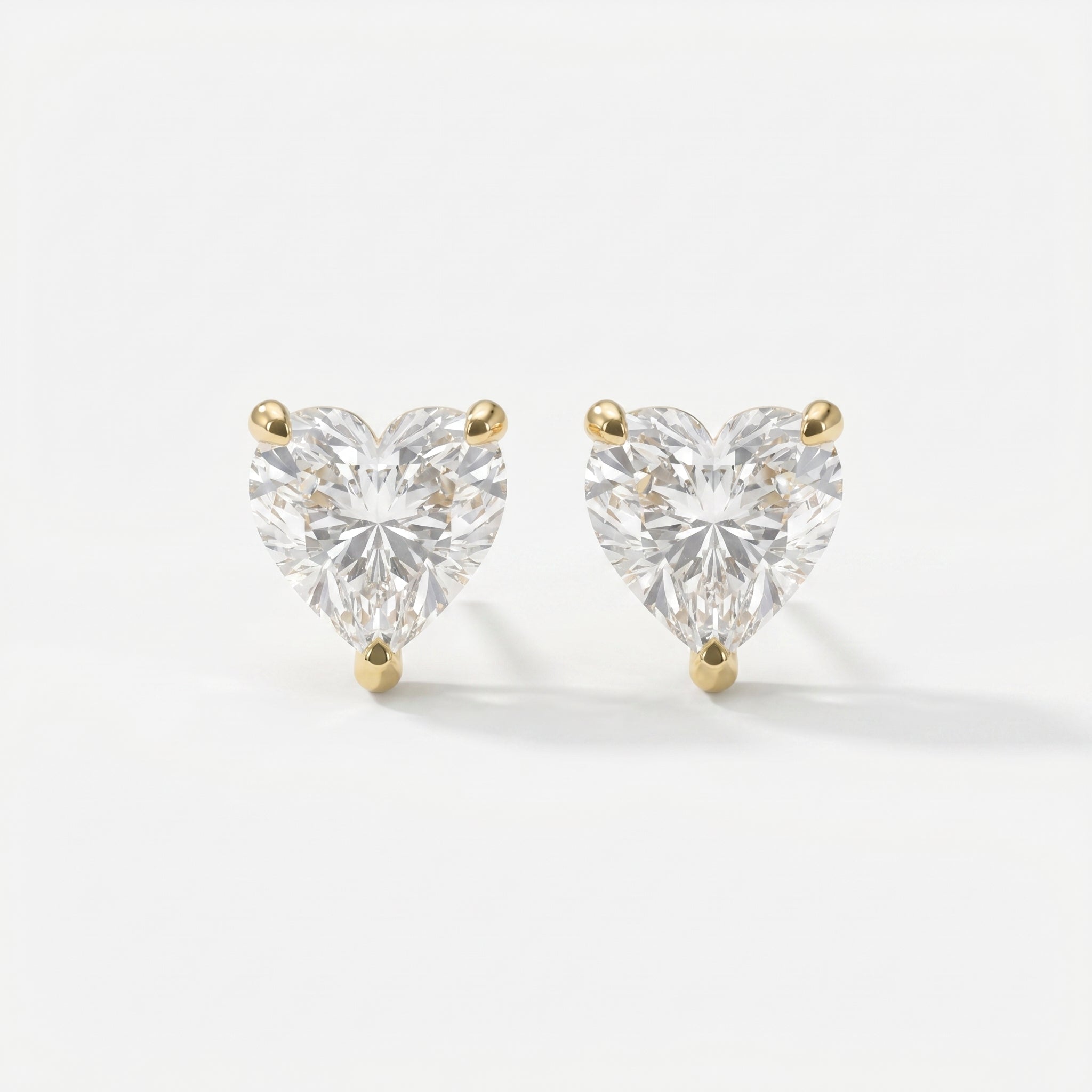 Heart Diamond Earring Stud