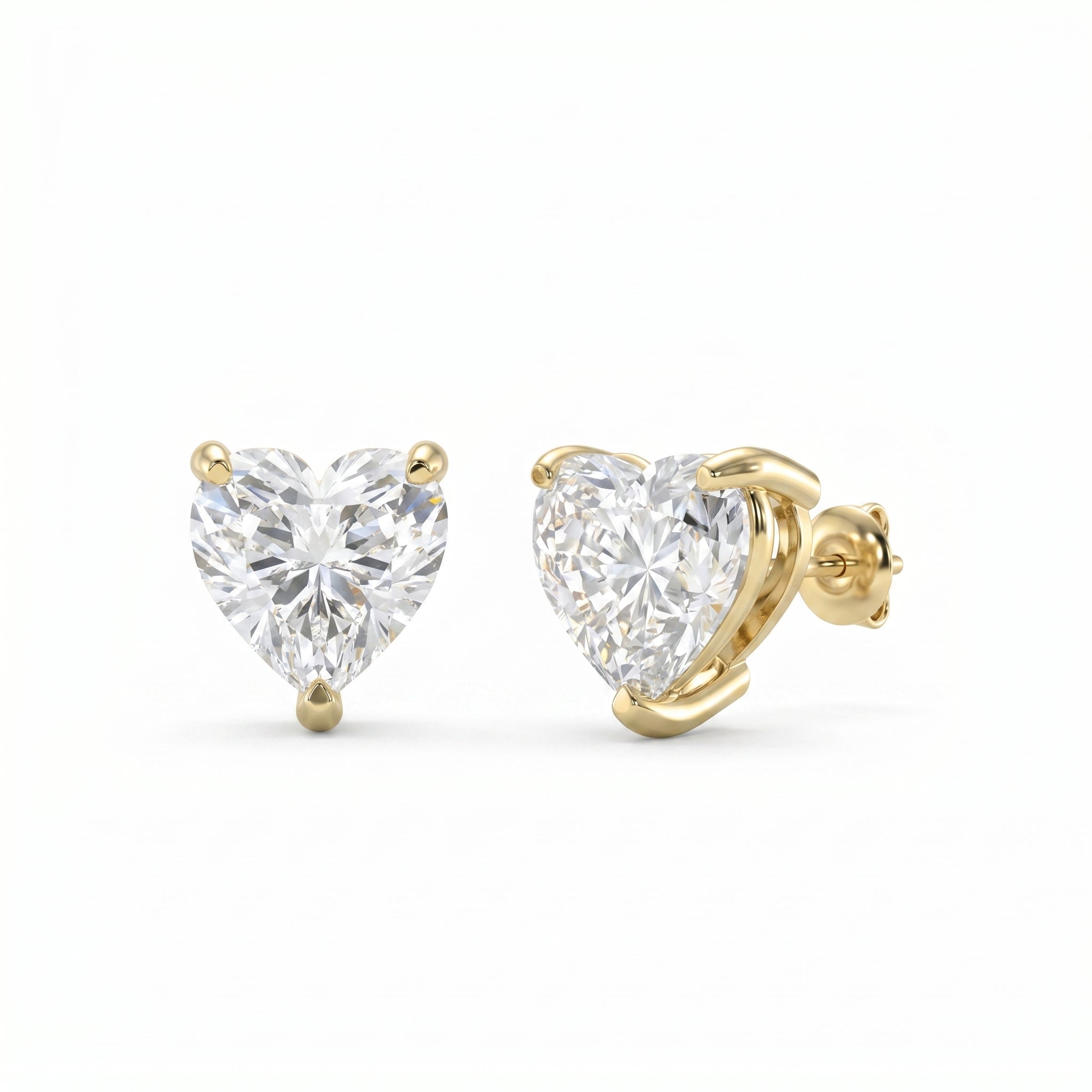Heart Diamond Earring Stud