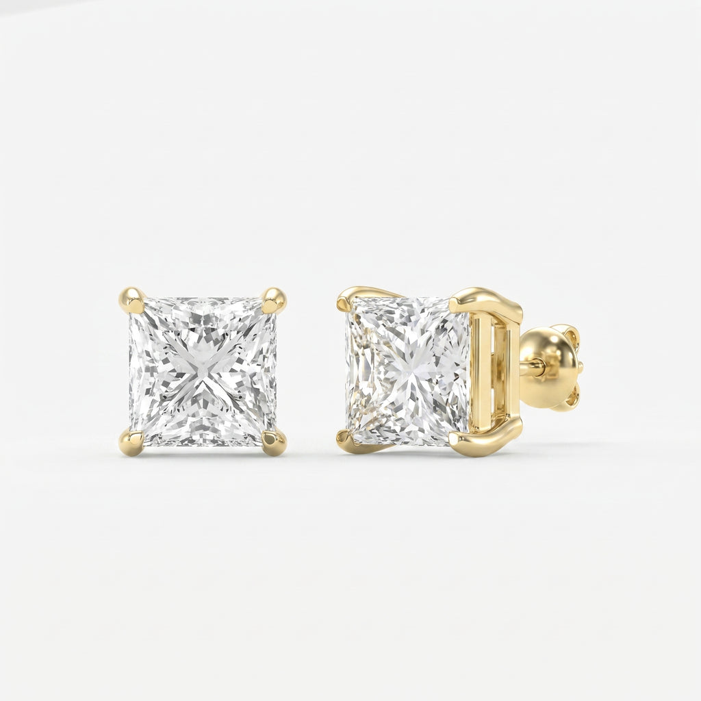 Princess Diamond Earring Stud