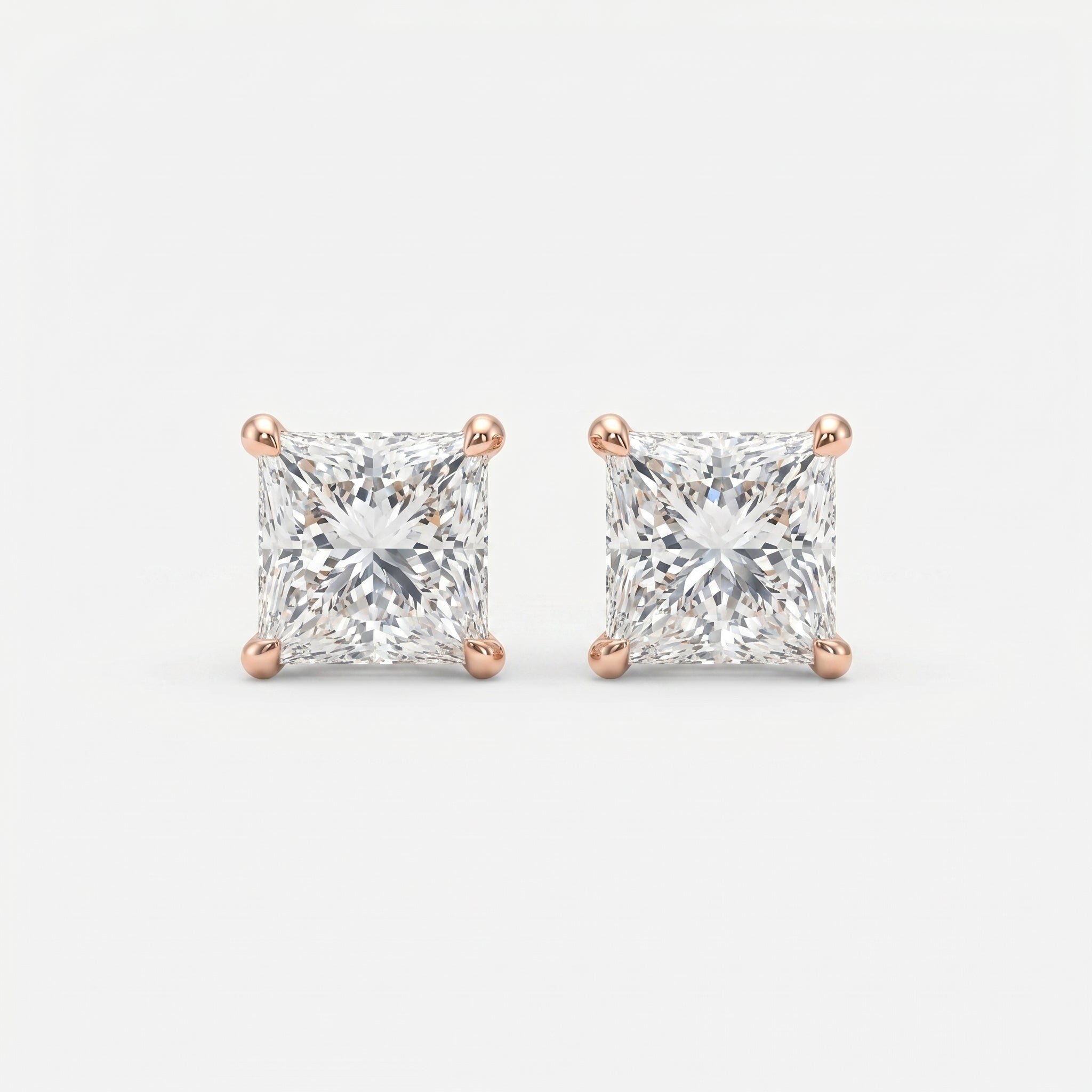 Princess Diamond Earring Stud