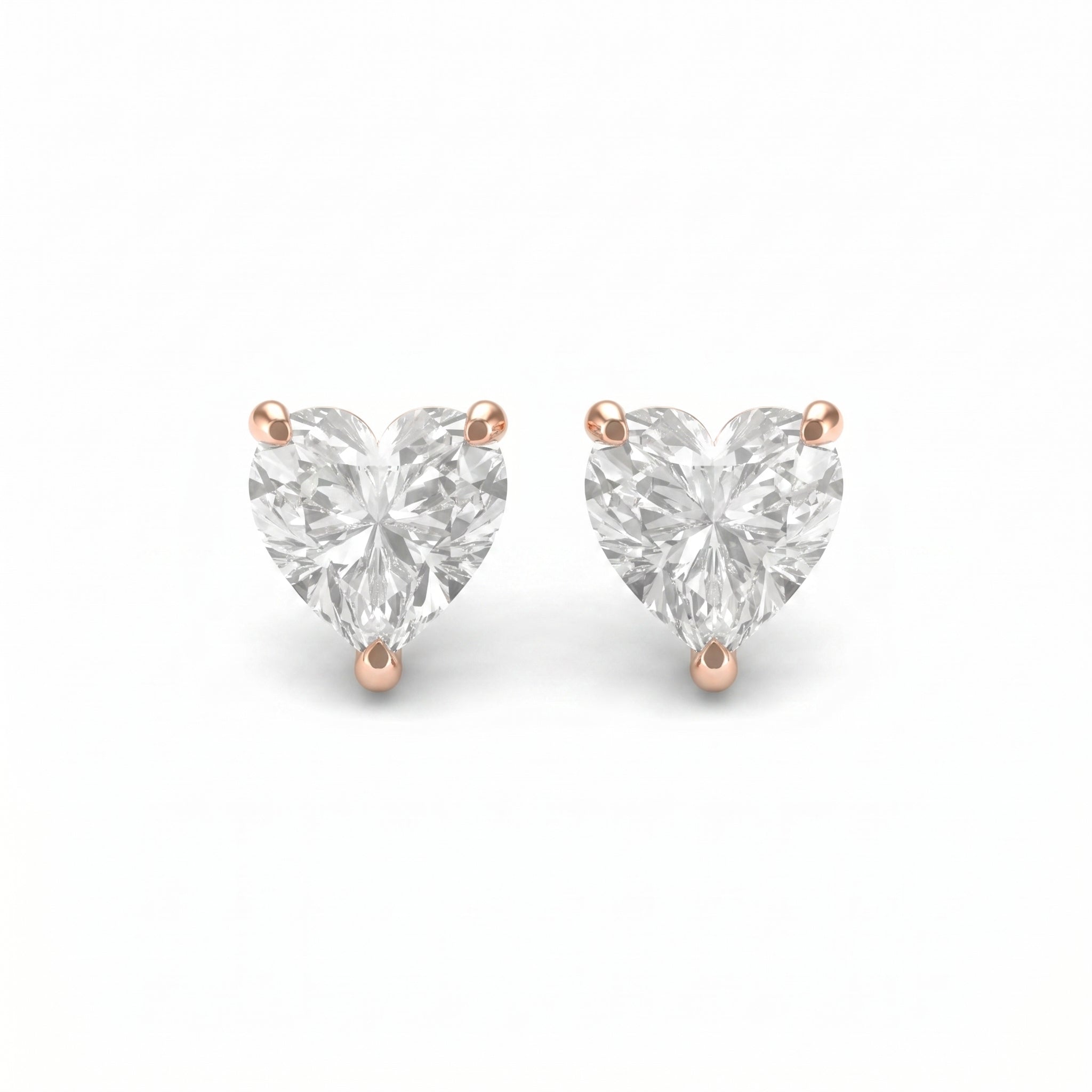 Heart Diamond Earring Stud