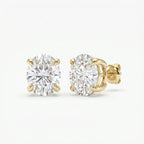 Oval Diamond Earring Stud