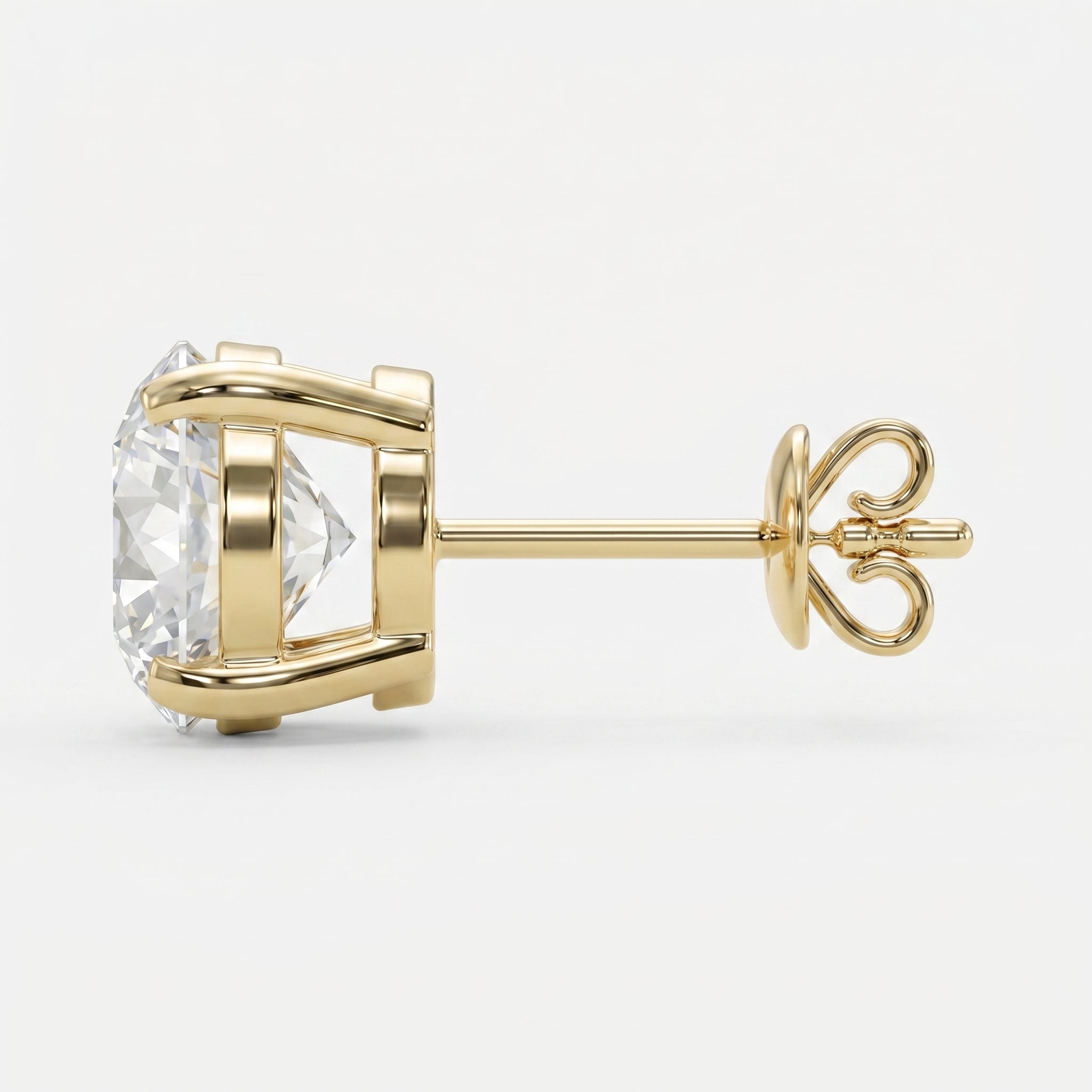 Round Diamond Earring Stud
