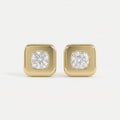 Bezel Set Diamond Earring Stud
