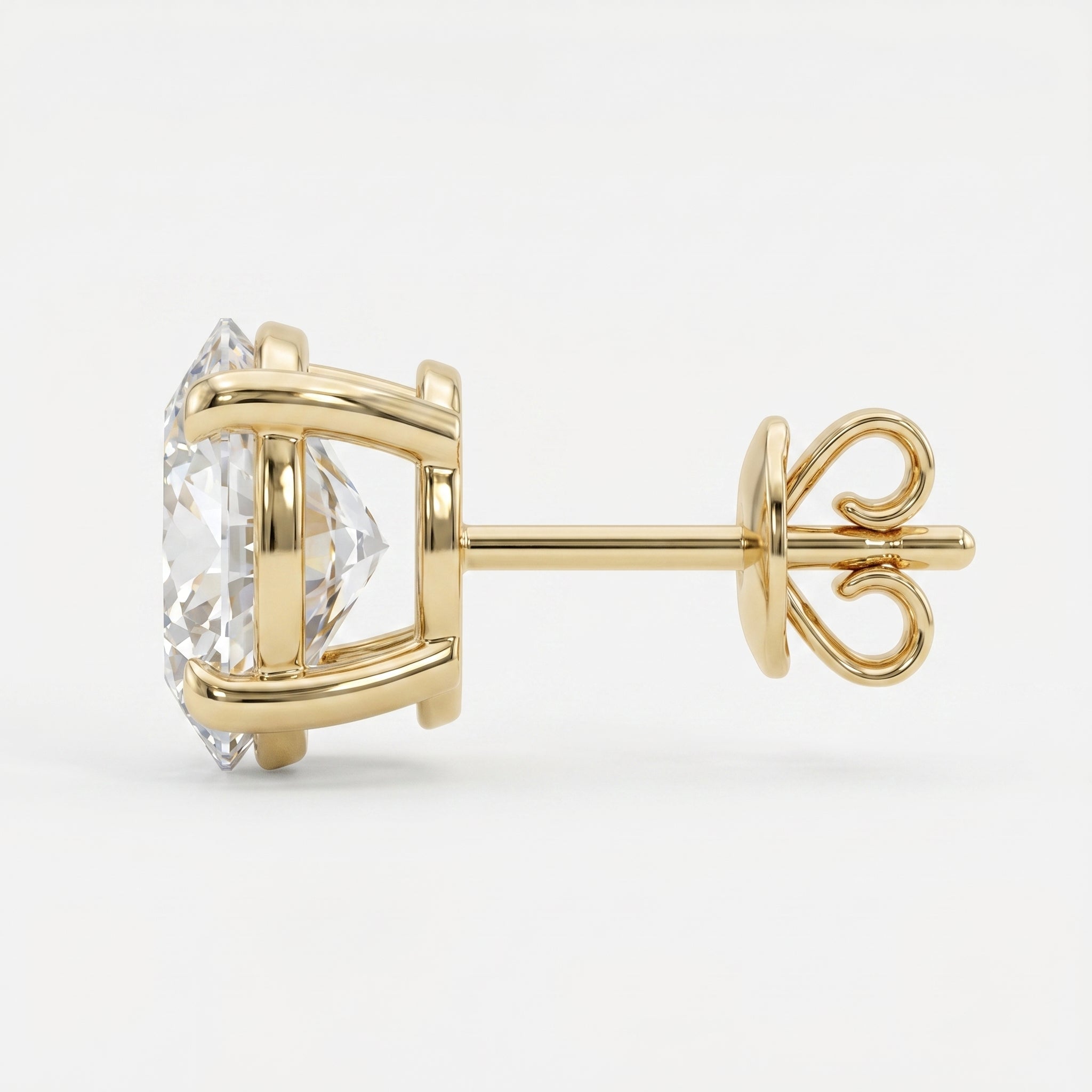 Oval Diamond Earring Stud