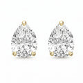 Pear 3-Prong Lab-Grown Diamond Stud Earrings