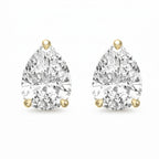Pear 3-Prong Lab-Grown Diamond Stud Earrings