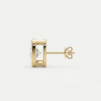 Bezel Set Diamond Earring Stud