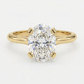 Classic Oval Shape Diamond Solitaire Engagement Ring