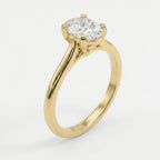 Classic Oval Shape Diamond Solitaire Engagement Ring