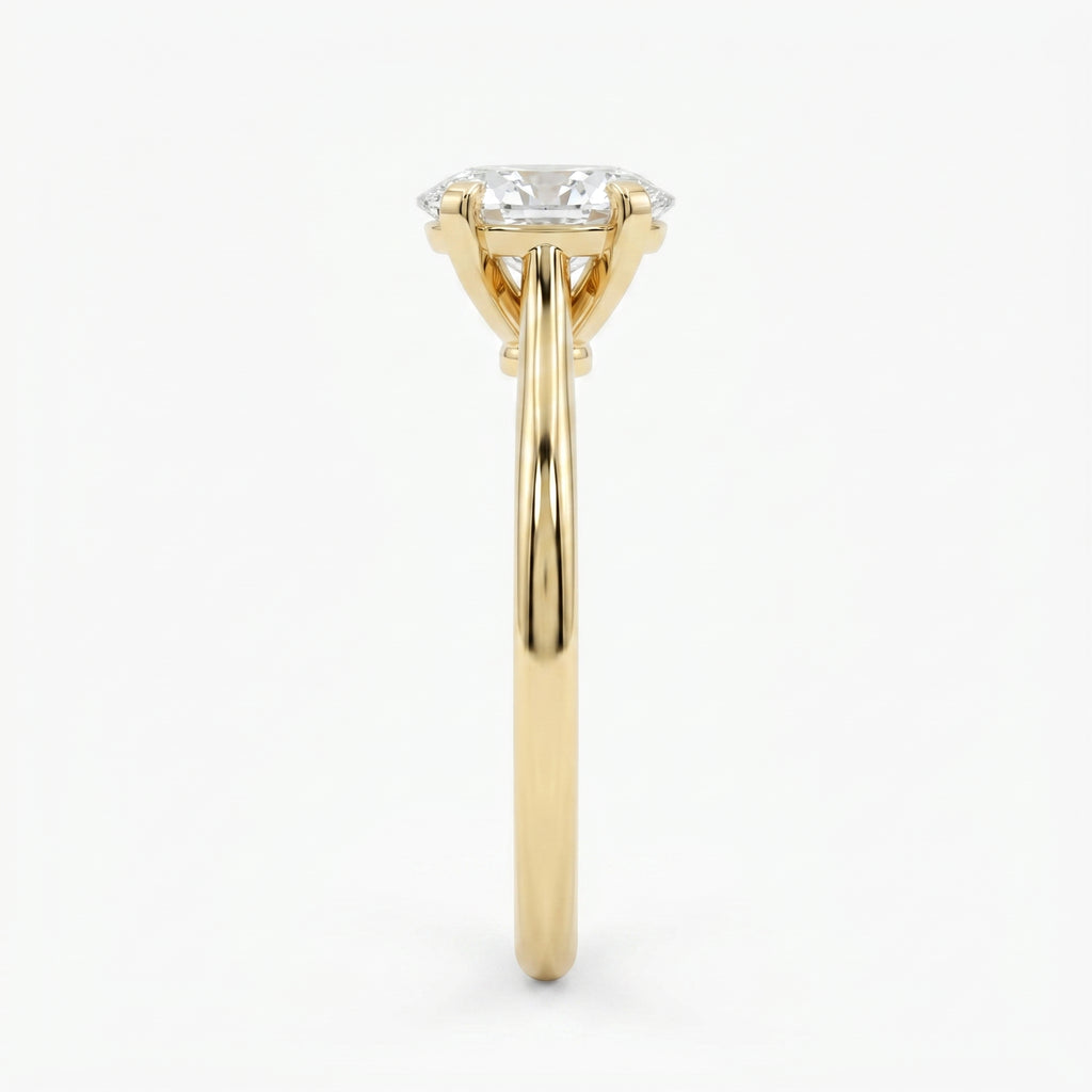Classic Oval Shape Diamond Solitaire Engagement Ring