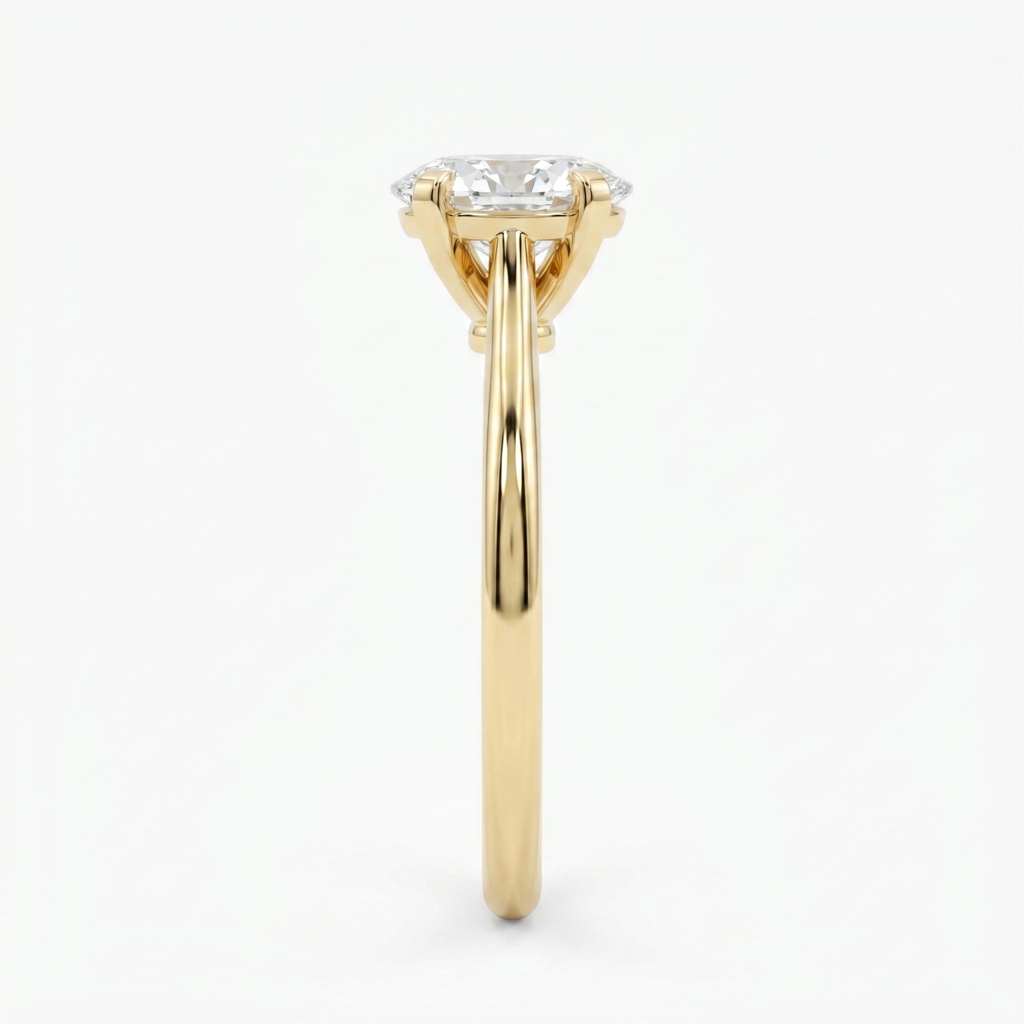 Classic Oval Shape Diamond Solitaire Engagement Ring