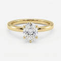 Oval Diamond Six Prong Solitaire Engagement Ring