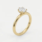 Oval Diamond Six Prong Solitaire Engagement Ring