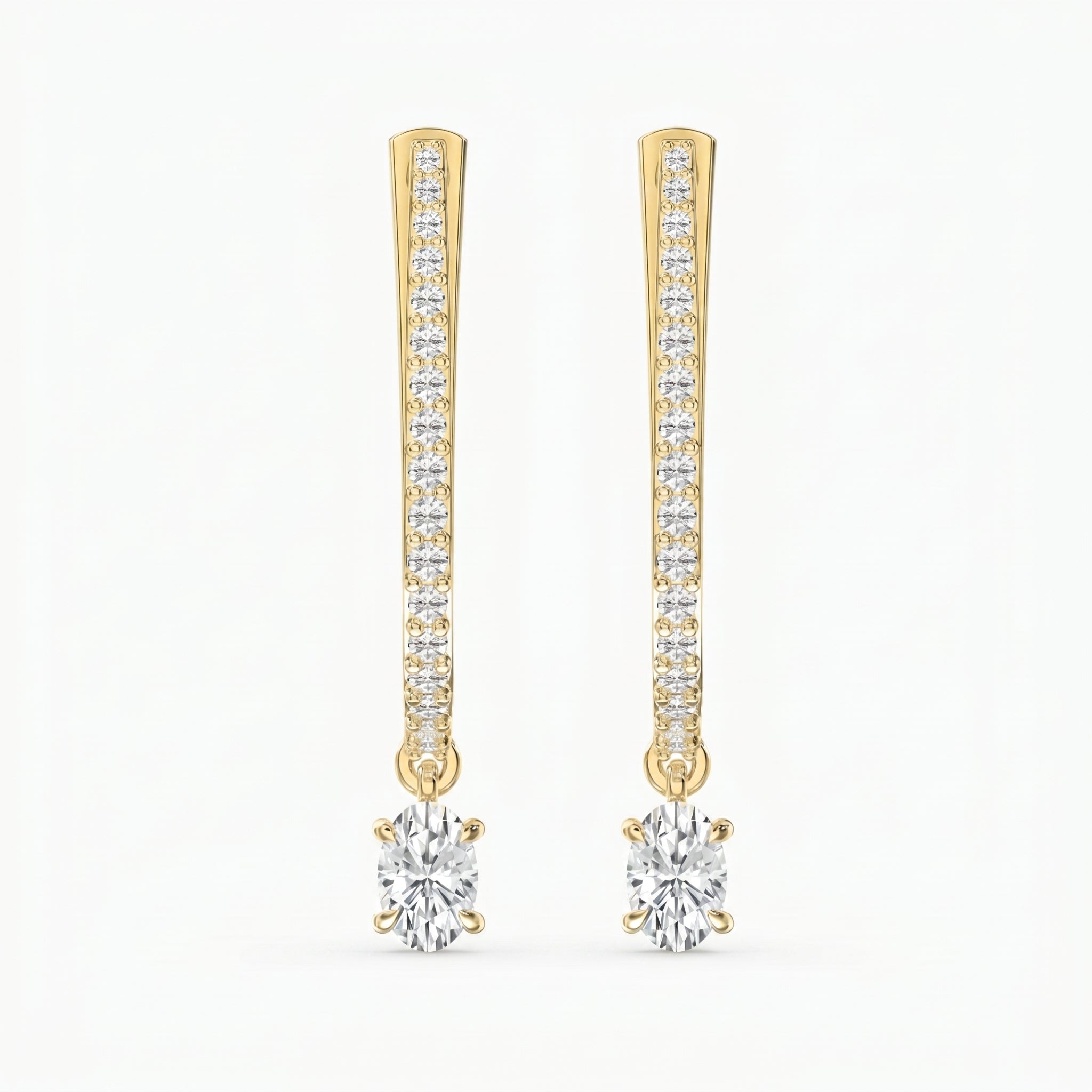 Hoops Diamond Pavé Solitaire Fine Jewelry