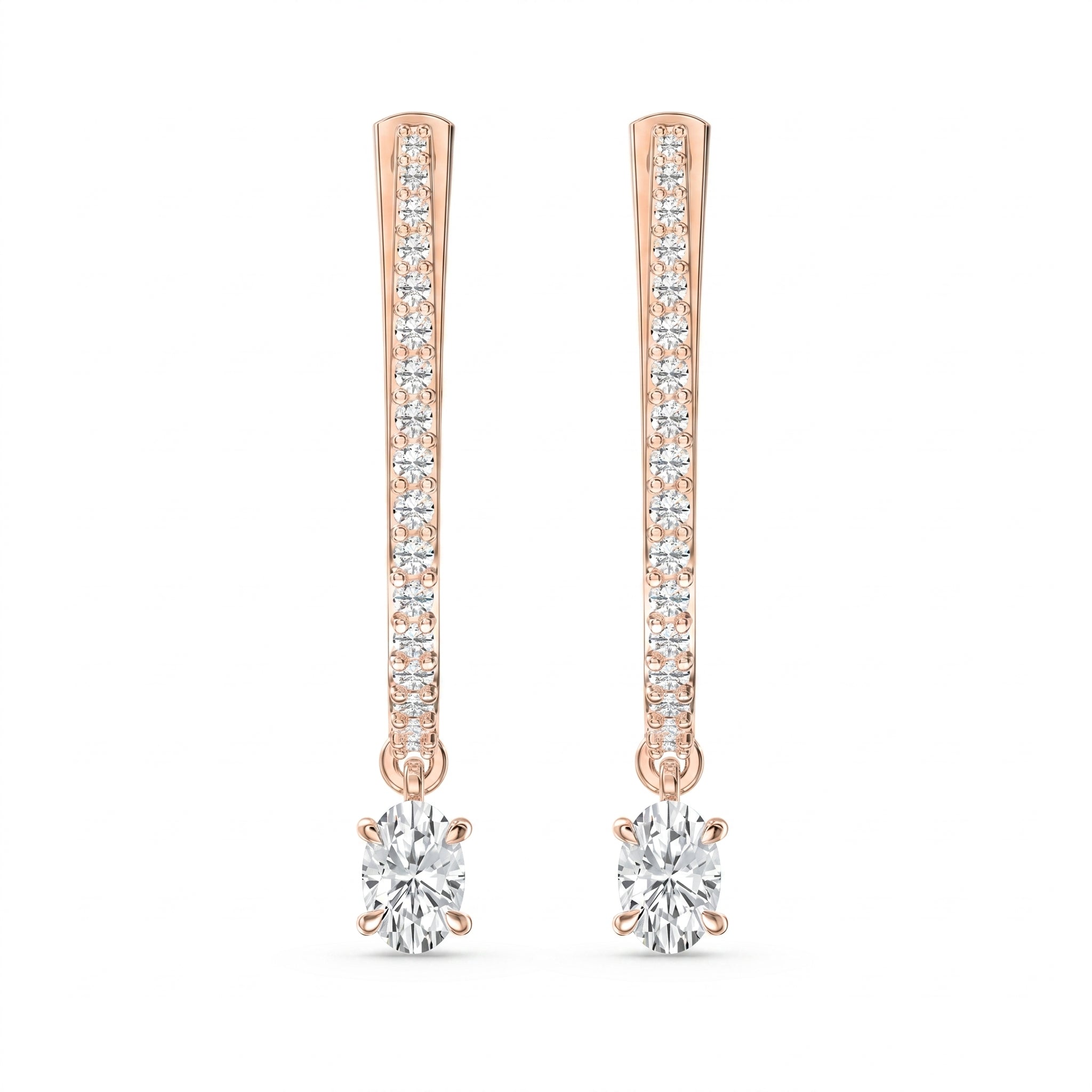 Hoops Diamond Pavé Solitaire Fine Jewelry