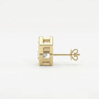 Honeycomb Hex Diamond Earring Stud