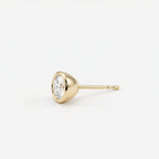 Bezel Round Stud Earrings