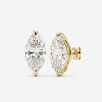 Marquise 2-Prong Lab-Grown Diamond Stud Earrings