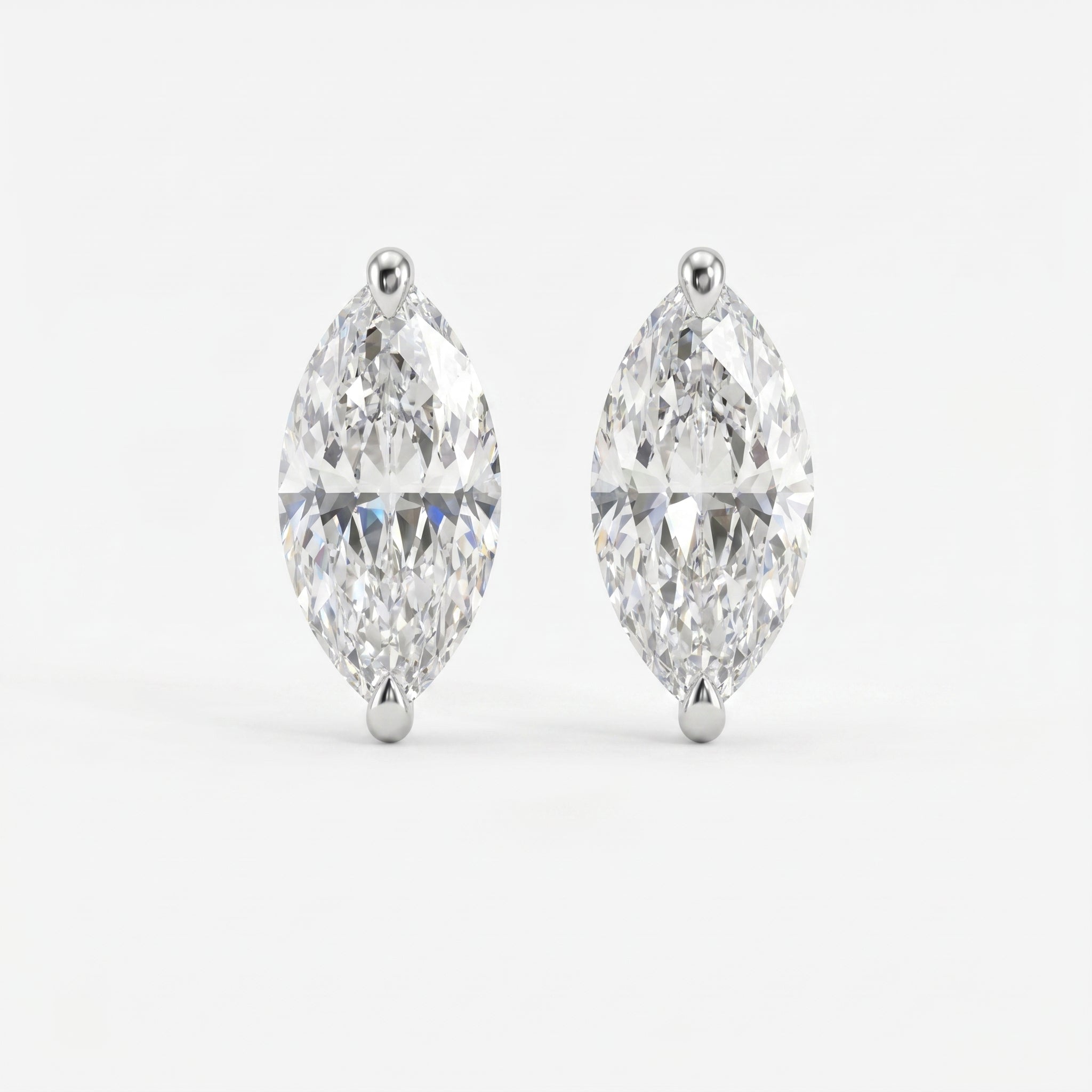 Marquise 2-Prong Lab-Grown Diamond Stud Earrings