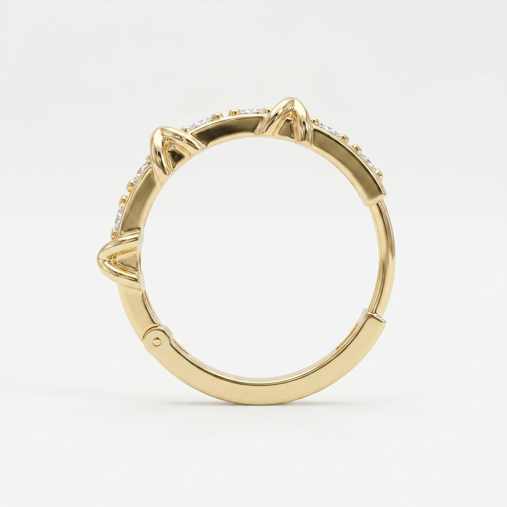 Crisscross Detailing Diamond Hoops Fine Jewelry