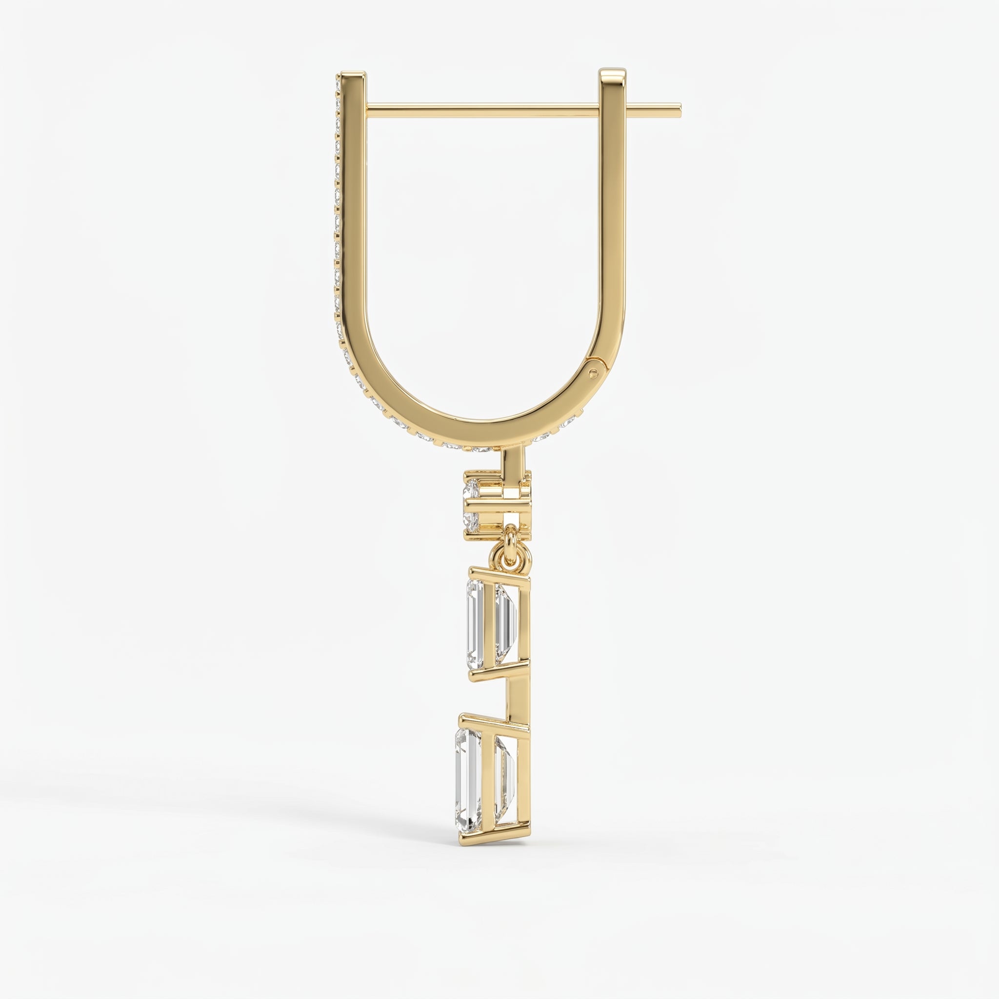 Hoops Inspired Drop Diamond Earring Fine Jewelry