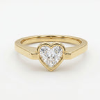Elegant Heart-Shaped Solitaire Diamond Ring