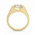 Elegant Heart-Shaped Solitaire Diamond Ring