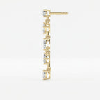 Multi Shape Diamond Drop Earring