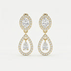 Elegant Multi Diamond Drop & Dangle Earring