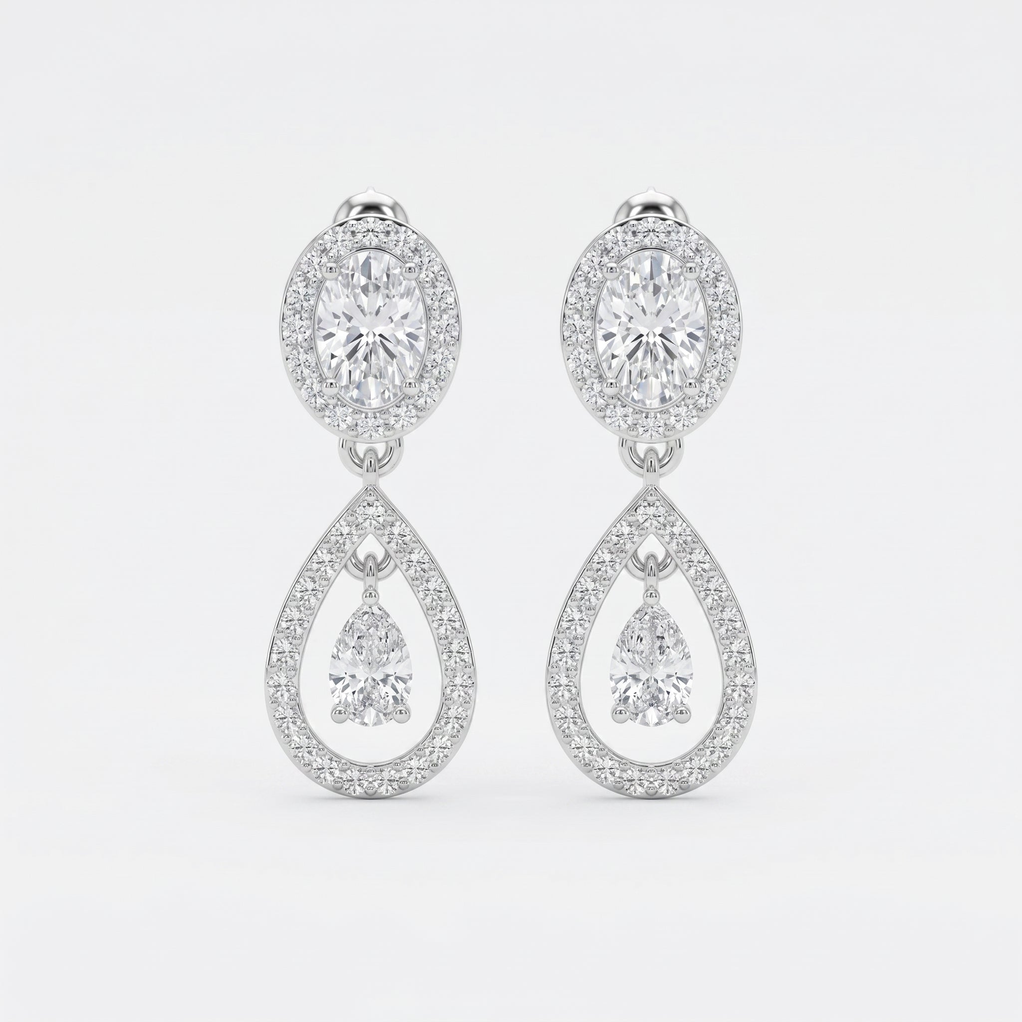 Elegant Multi Diamond Drop & Dangle Earring