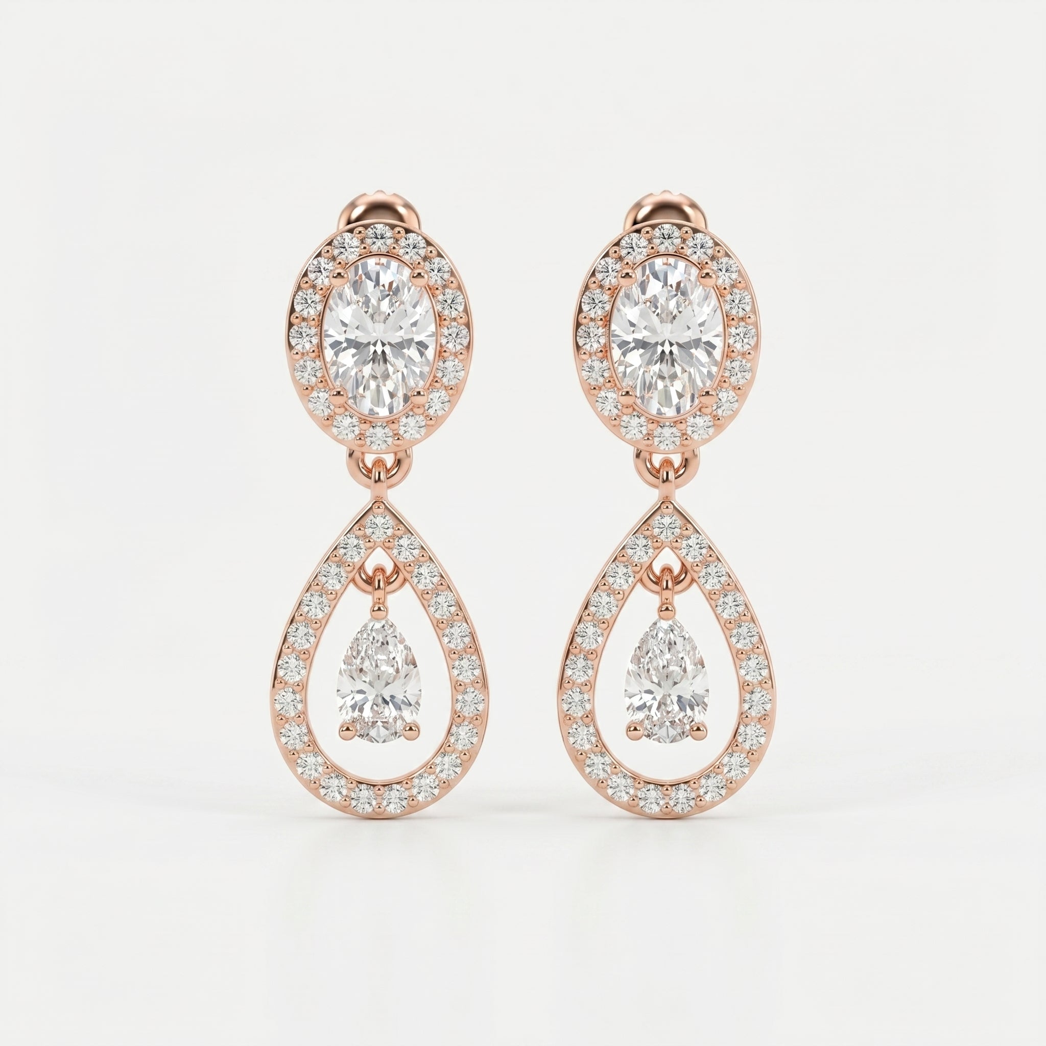 Elegant Multi Diamond Drop & Dangle Earring