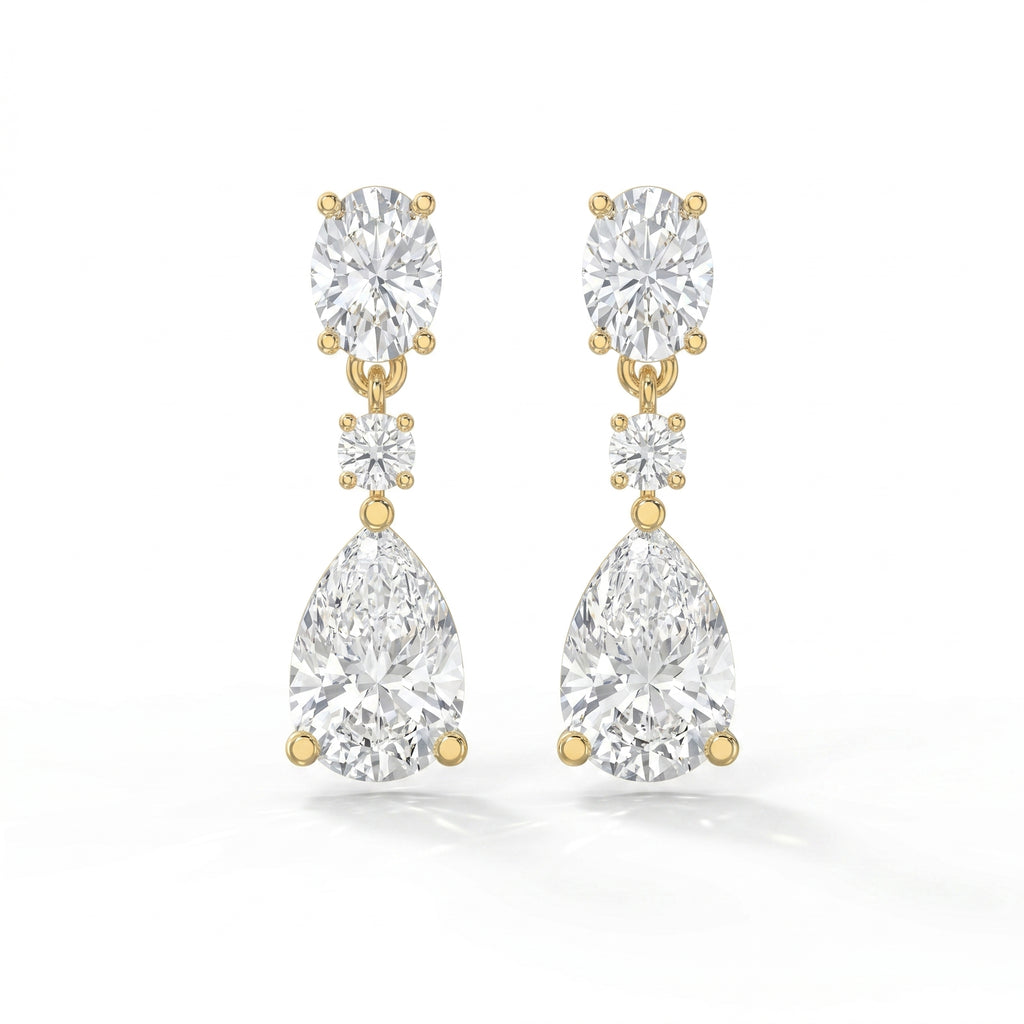 Elegant Diamond Drop Dangle Earring