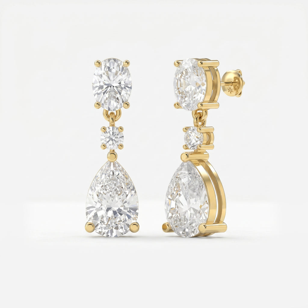 Elegant Diamond Drop Dangle Earring